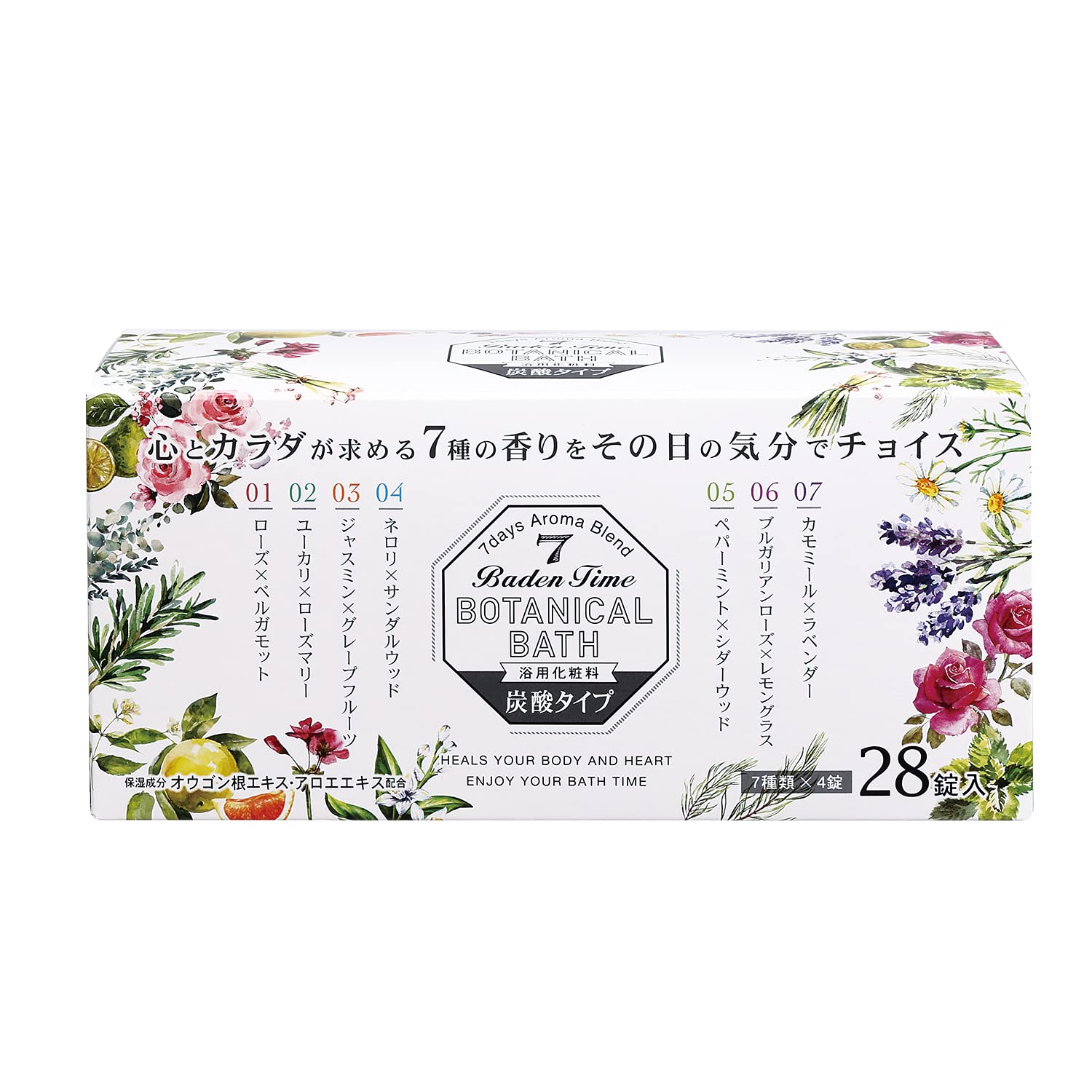 KIYOU JOCHUGIKU Botanical Bath Tablets 28 Count with 7 Scents