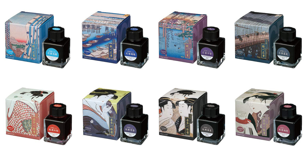 Nakabayashi TACCIA Fountain Pen Ink Ukiyo-e Ink Kitagawa Utamaro Light Ink