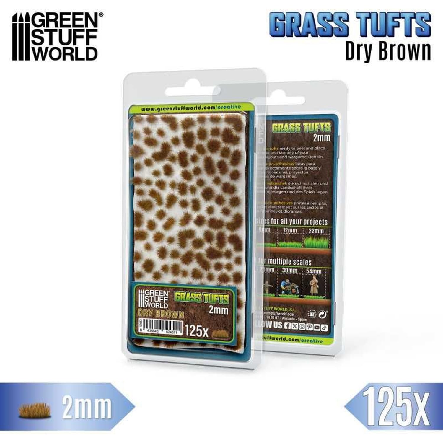 Green Stuff World 2mm Dry Brown Grass Material for Model Scenery