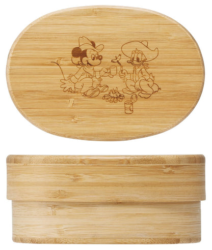 Skater Bamboo Lunch Box 400ml with Dividers and Disney Characters