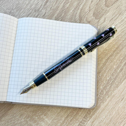Gakken Sanrio Kuromi Fountain Pen with Blue-Black Ink