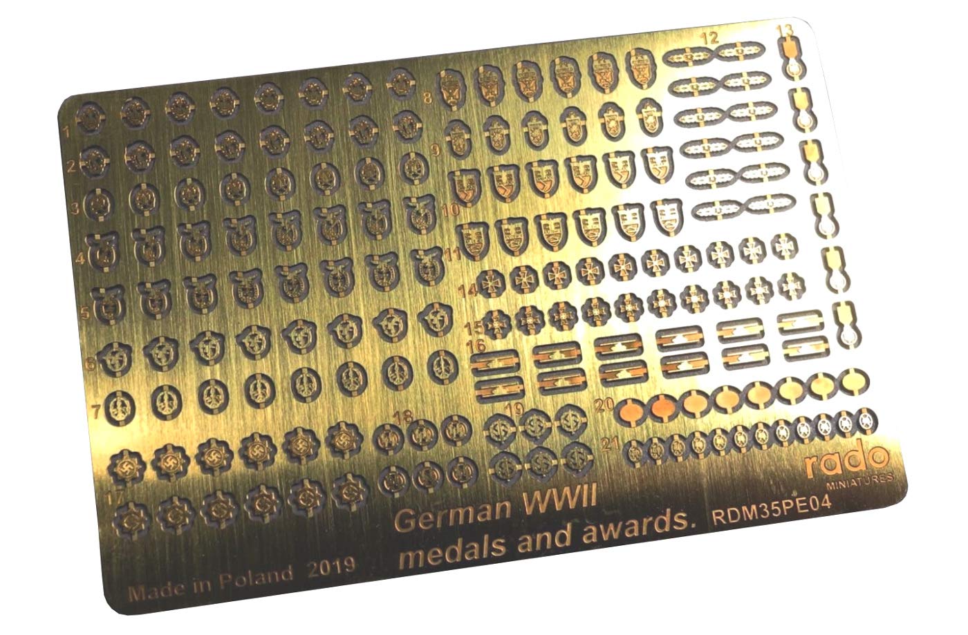 Radminiature 1/35 German Military Medals and Decorations Etched Parts Set