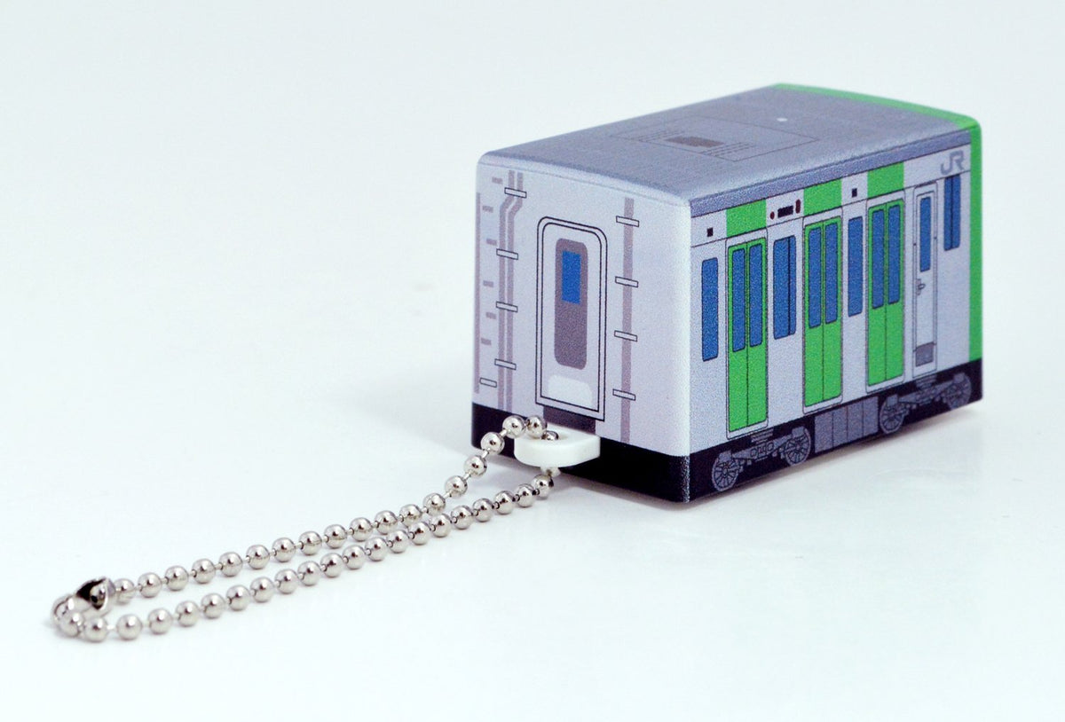 Daiwa Toy Keychain Green 4cm GOGO Cubie Model Train E235 Series