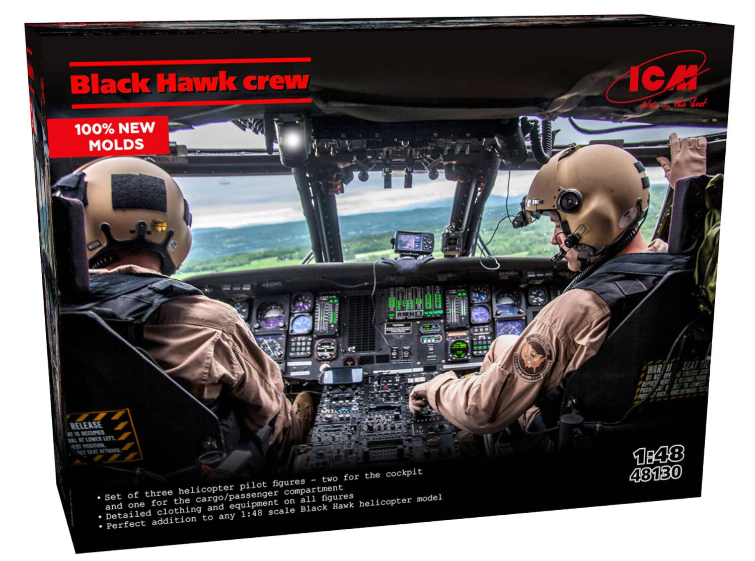 ICM 1/48 Black Hawk Crew Model Kit for Collectors