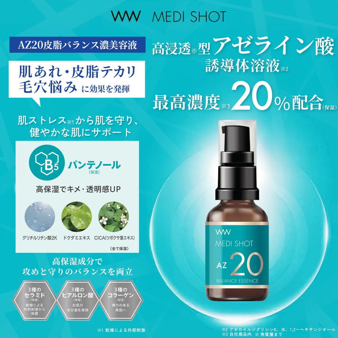 MEDI SHOT AZ20 Sebum Balance Serum 27mL for Japanese Skincare