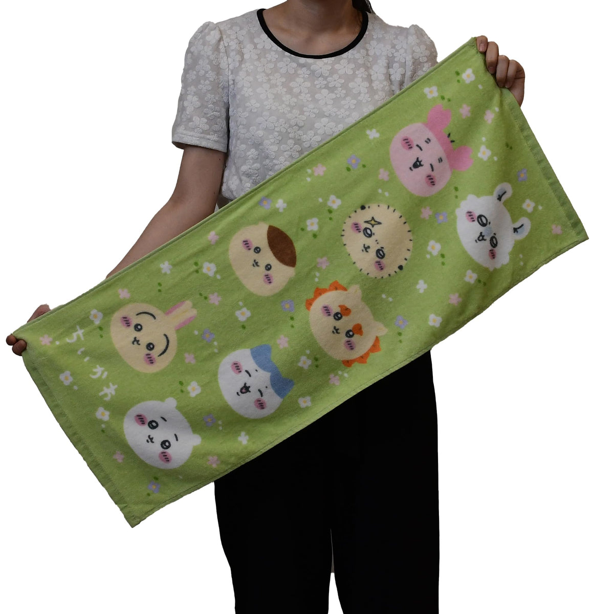 Marushin Face Towel Floral Design with Antibacterial Treatment