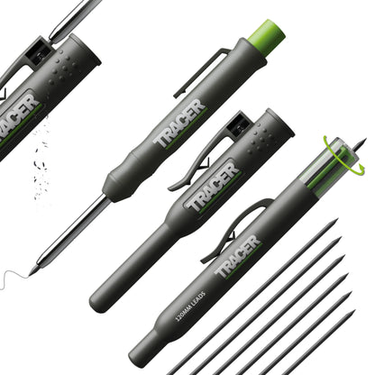 Tracer Deep Hole Marker Mechanical Pencil with 6 Leads and Holster