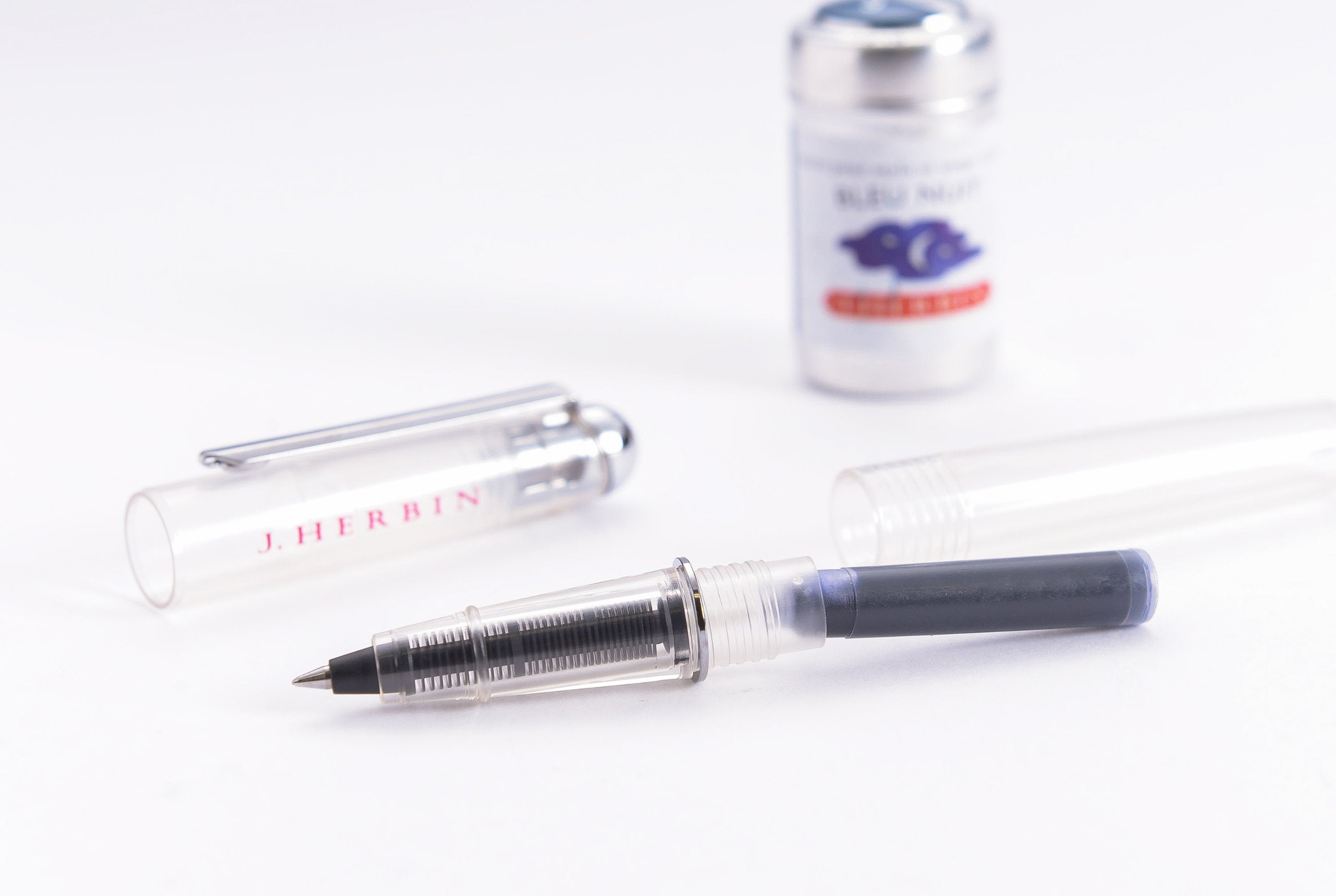 Herbin Rollerball Pen with Blue Ink Cartridge 0.5mm