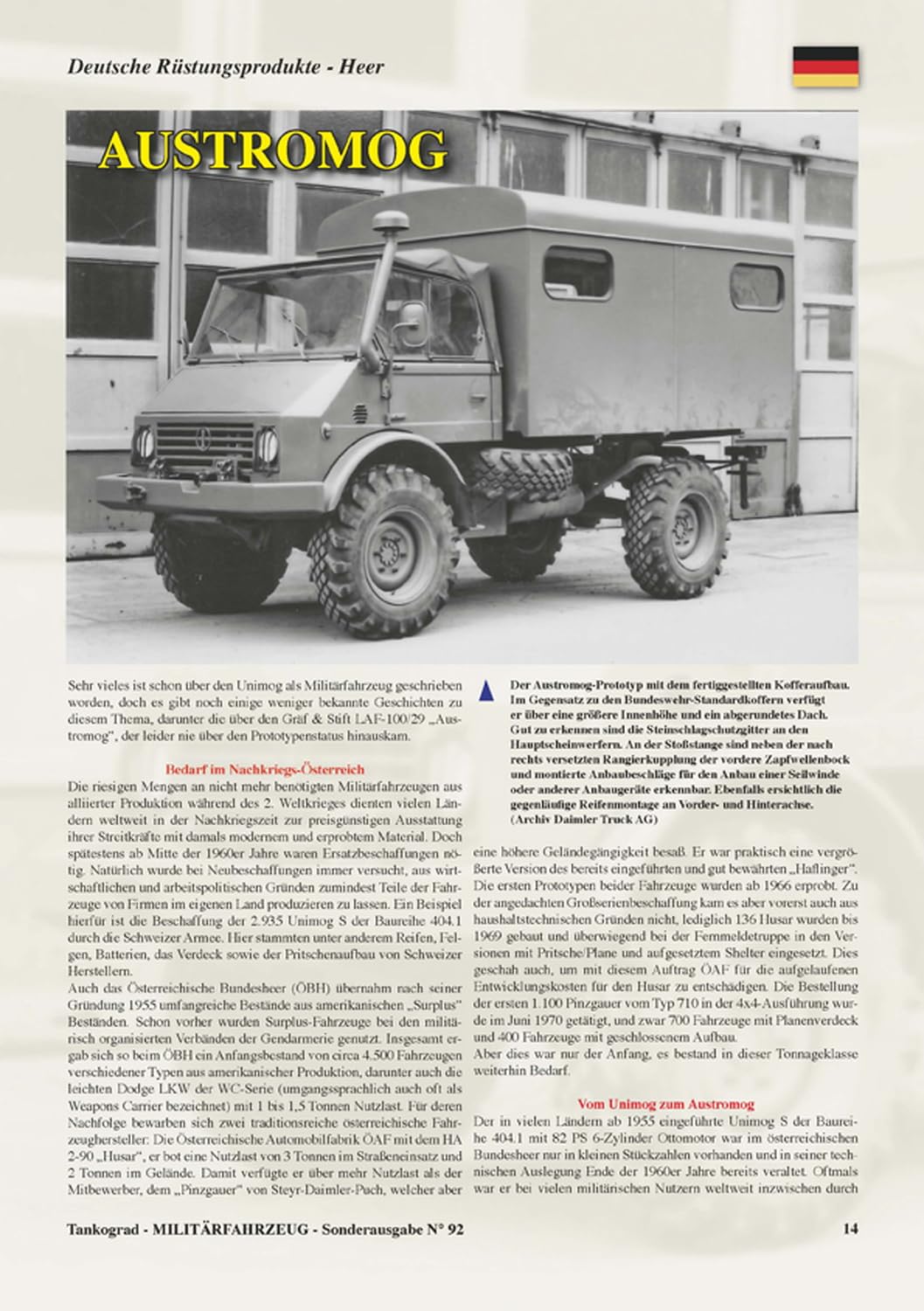 Tankograd Military Model Reference Book MFZ-No.92