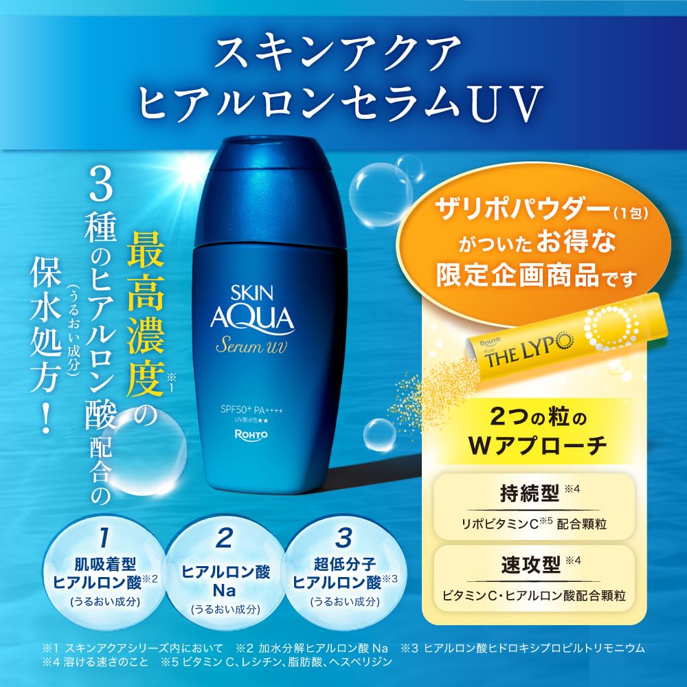 SKIN AQUA Hyaluronic Serum UV with Vitamin C Powder Sample