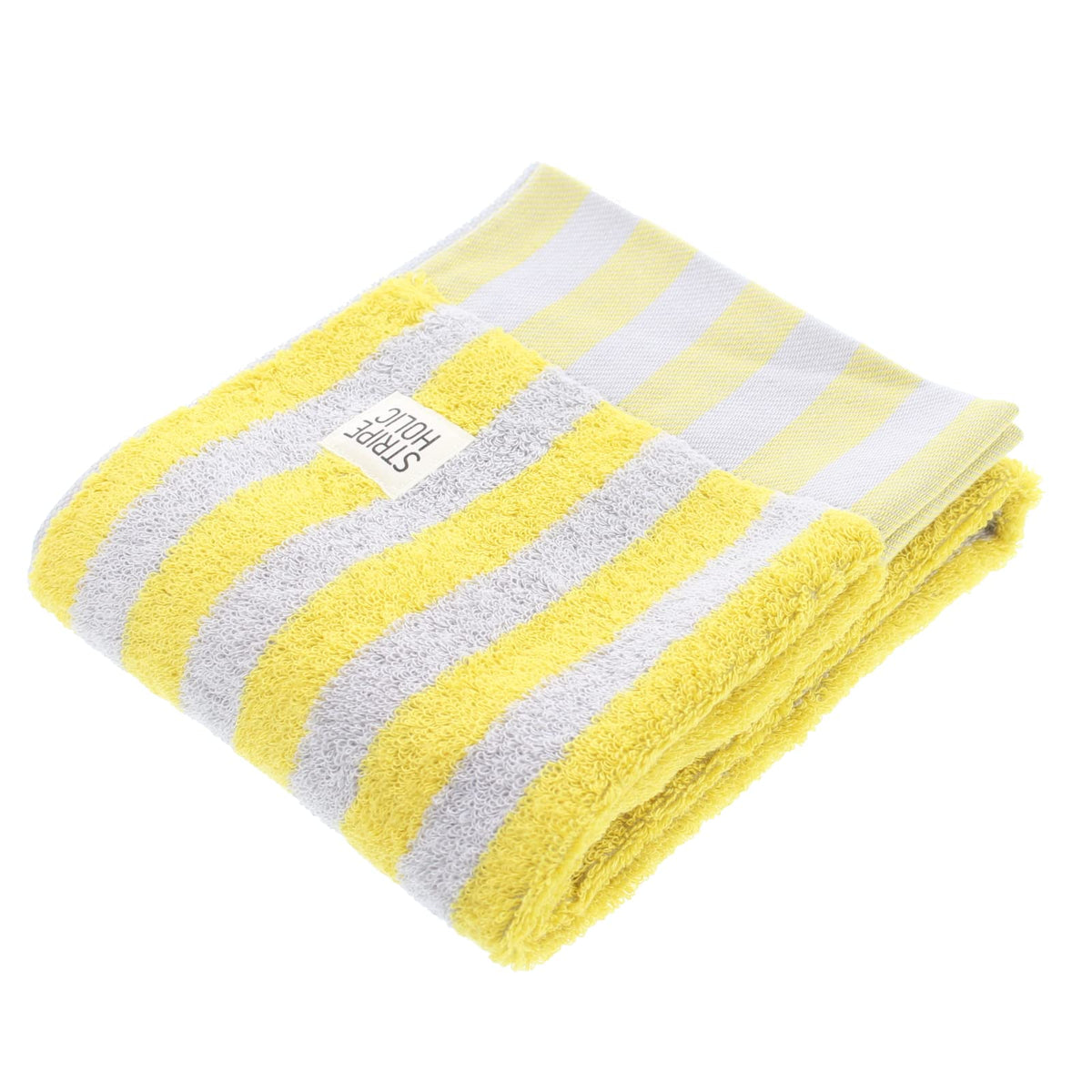 Tanaka Sangyo Imabari Towel Face Towel Stripe Holic Yellow 34x80cm