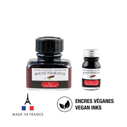 Jacques Herbin Traditional Ink Amaranth Red 30ml for Fountain Pens