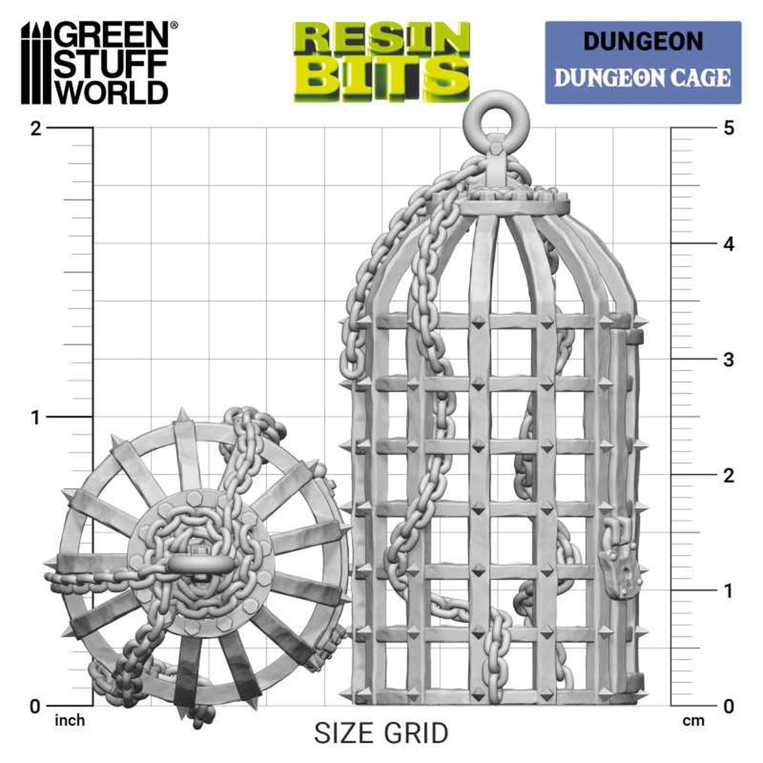 Green Stuff World 1/48 Dungeon Cage 3D Printed Model Kit