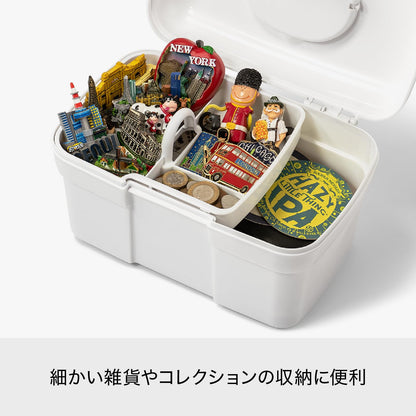 like-it Storage Case with Tray 27.7x18.2x16.5cm All White