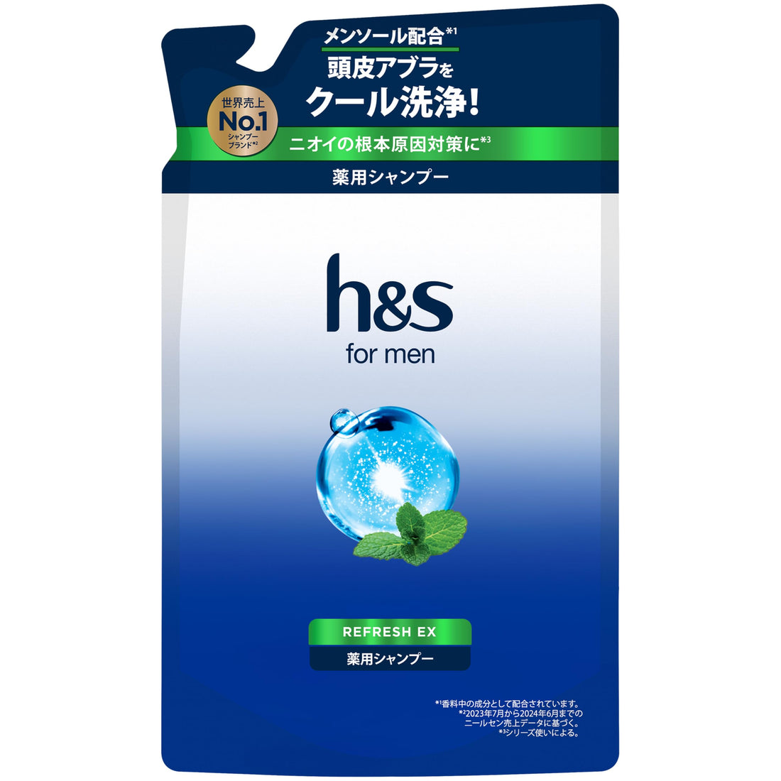 h&s Refreshing Shampoo for Men 300g with Scalp Care