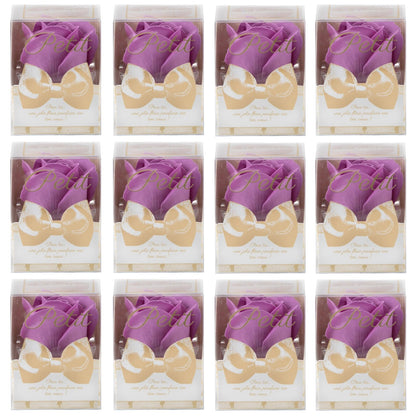 Q-FLA Bath Soak Soap Flower Set of 12 Purple Roses for Gifts