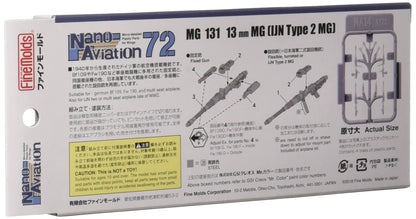FineMolds 1/72 Scale MG131 13mm Gun Model Parts for Naval Aircraft