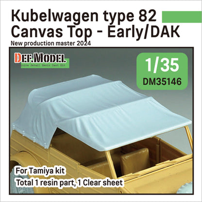 DEF.MODEL 1/35 WWII German Kubelwagen Type 82 Canvas Set