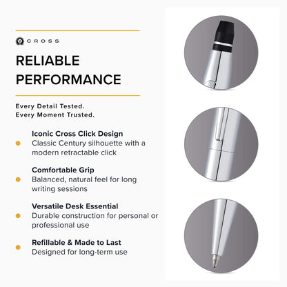 Cross Ballpoint Pen Oil-Based Click Chrome Imported
