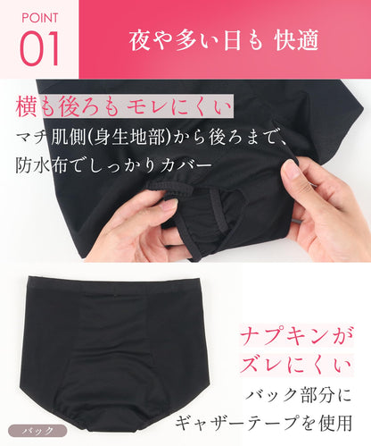 Wing Wacoal Nighttime Sanitary Shorts with Organic Cotton Blend