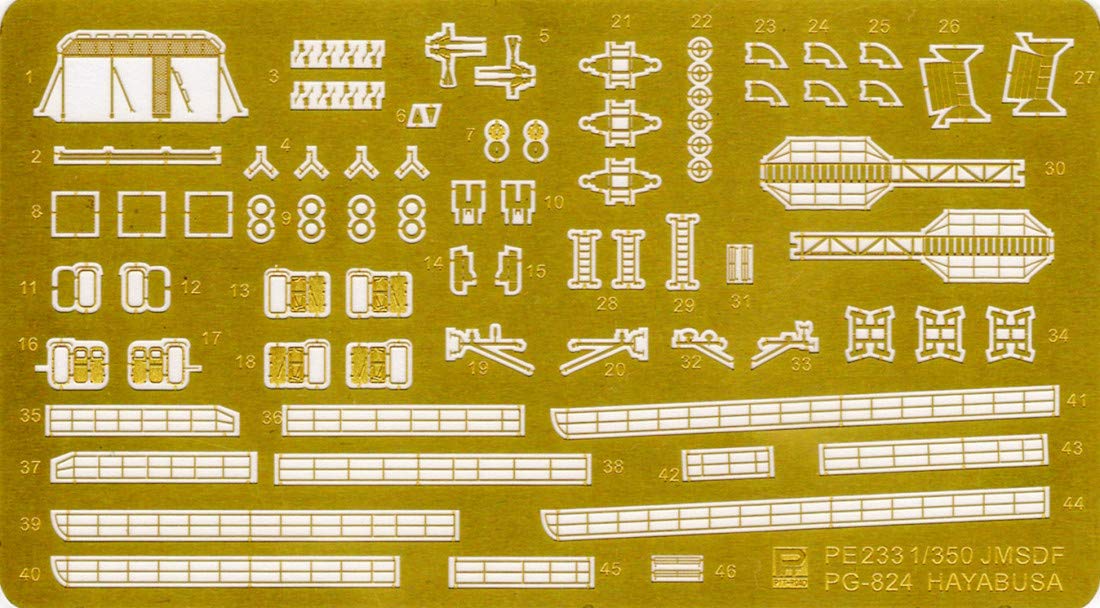 PIT-ROAD 1/350 Scale Model Detail Parts for Hayabusa Class Missile Boat
