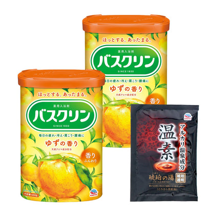 Baskulin Bath Additive Yuzu Scent 600g Pack of 2