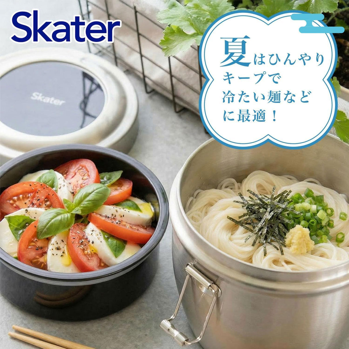 Skater Insulated Bento Box 800ml Vacuum-Sealed for Hot and Cold Meals