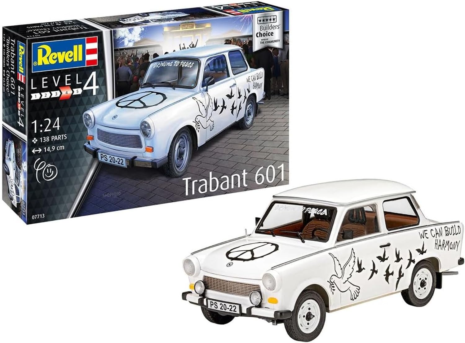 Revell 1/24 Trabant 601S Model Kit for Enthusiasts