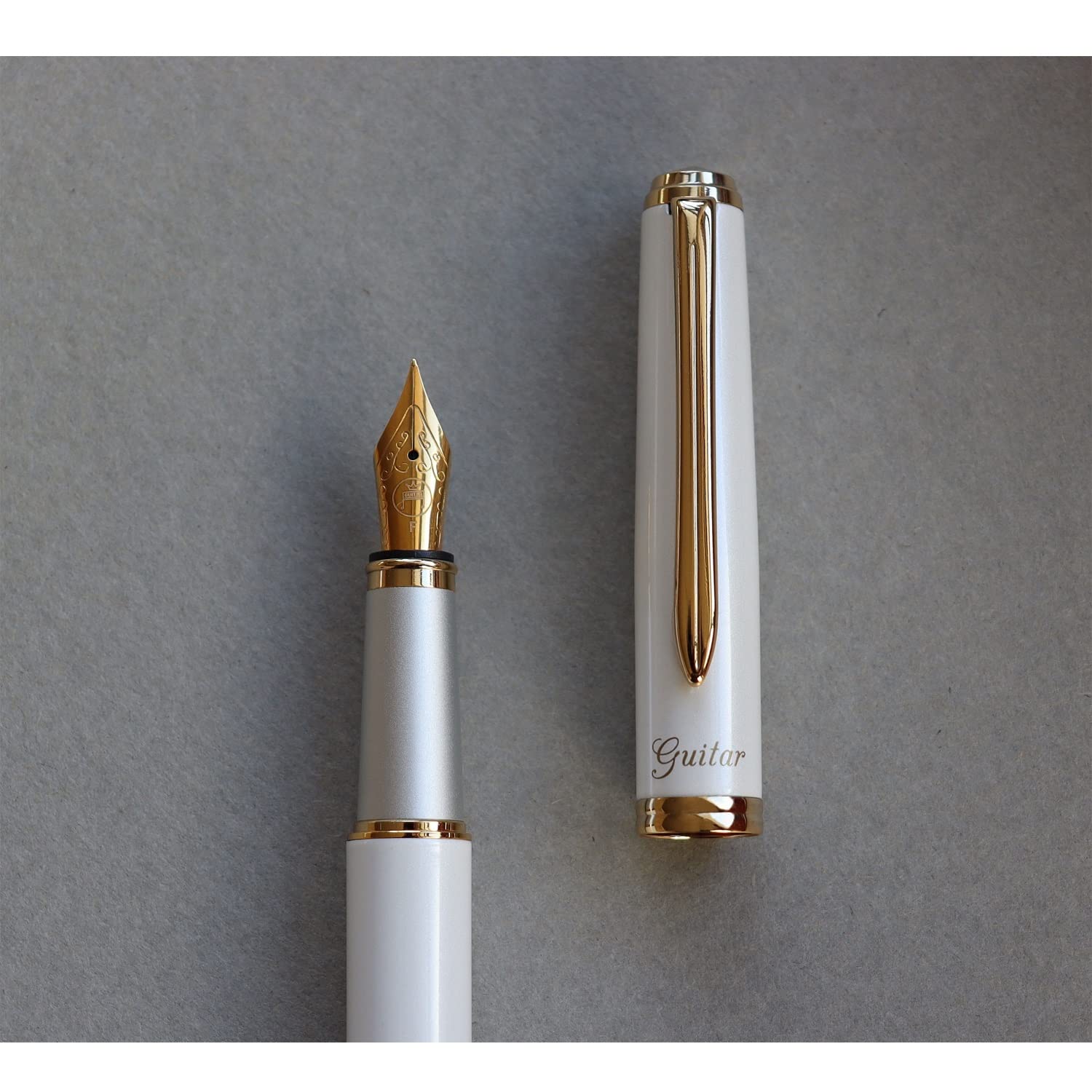 Teranishi Chemical Industry Guitar Fountain Pen Brillante White