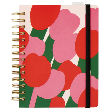 Kingjim Passport Size Notebook with Tulip Design
