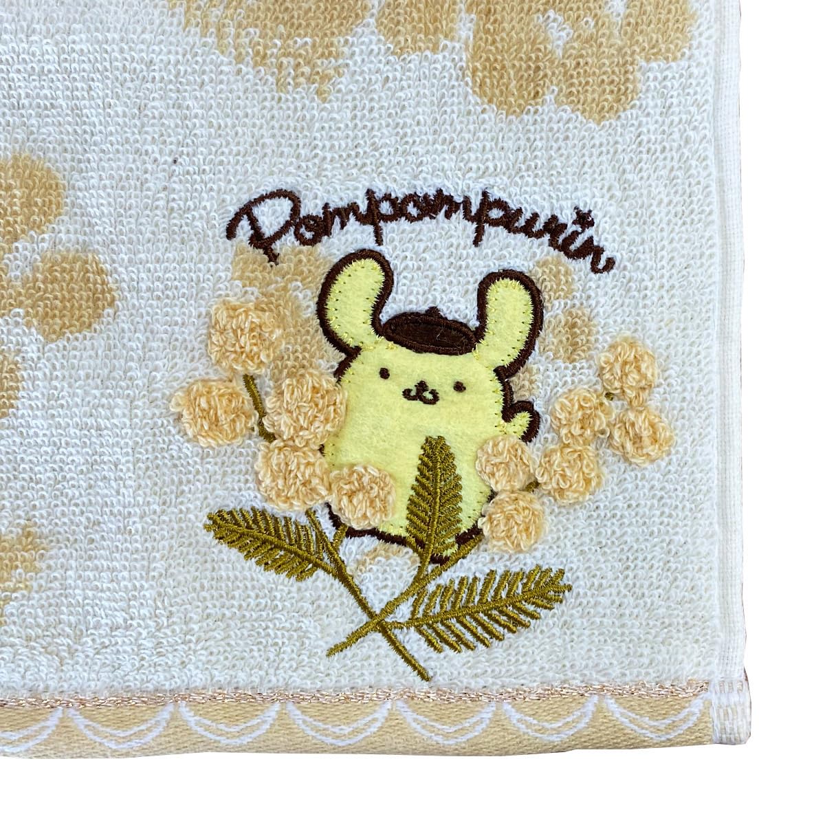 Marushin Face Towel Pompompurin Blooming Pudding 100% Cotton