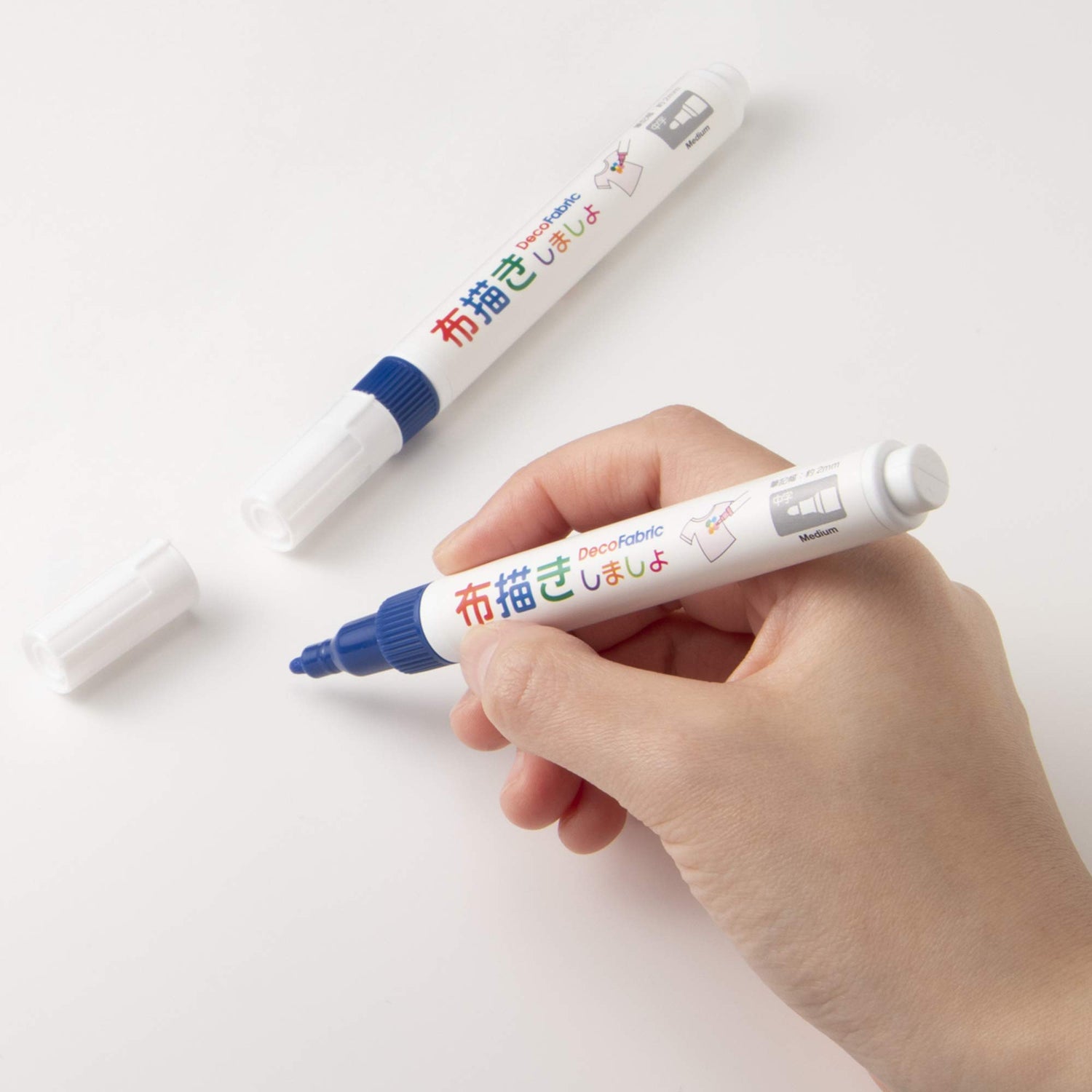 MARVY Fabric Markers Set of 2 Blue for Creative Projects