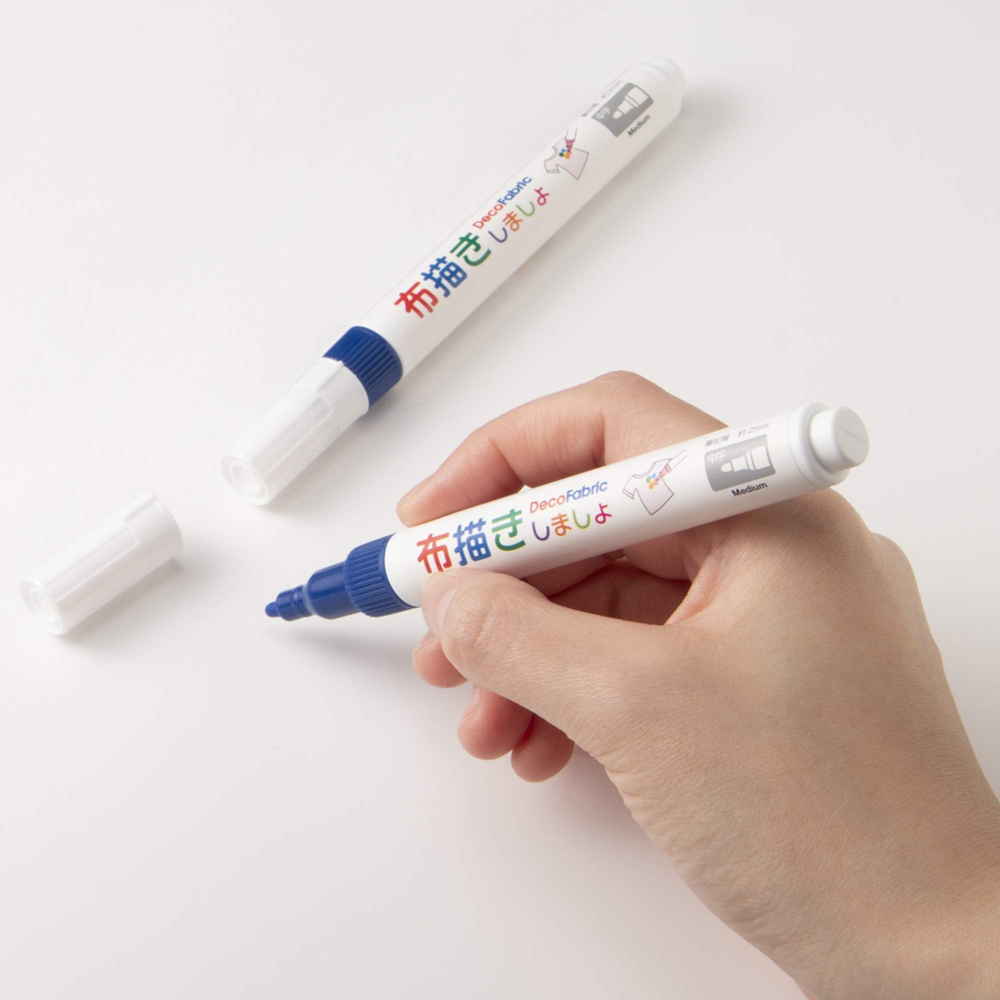MARVY Fabric Markers Set of 2 Blue for Creative Projects