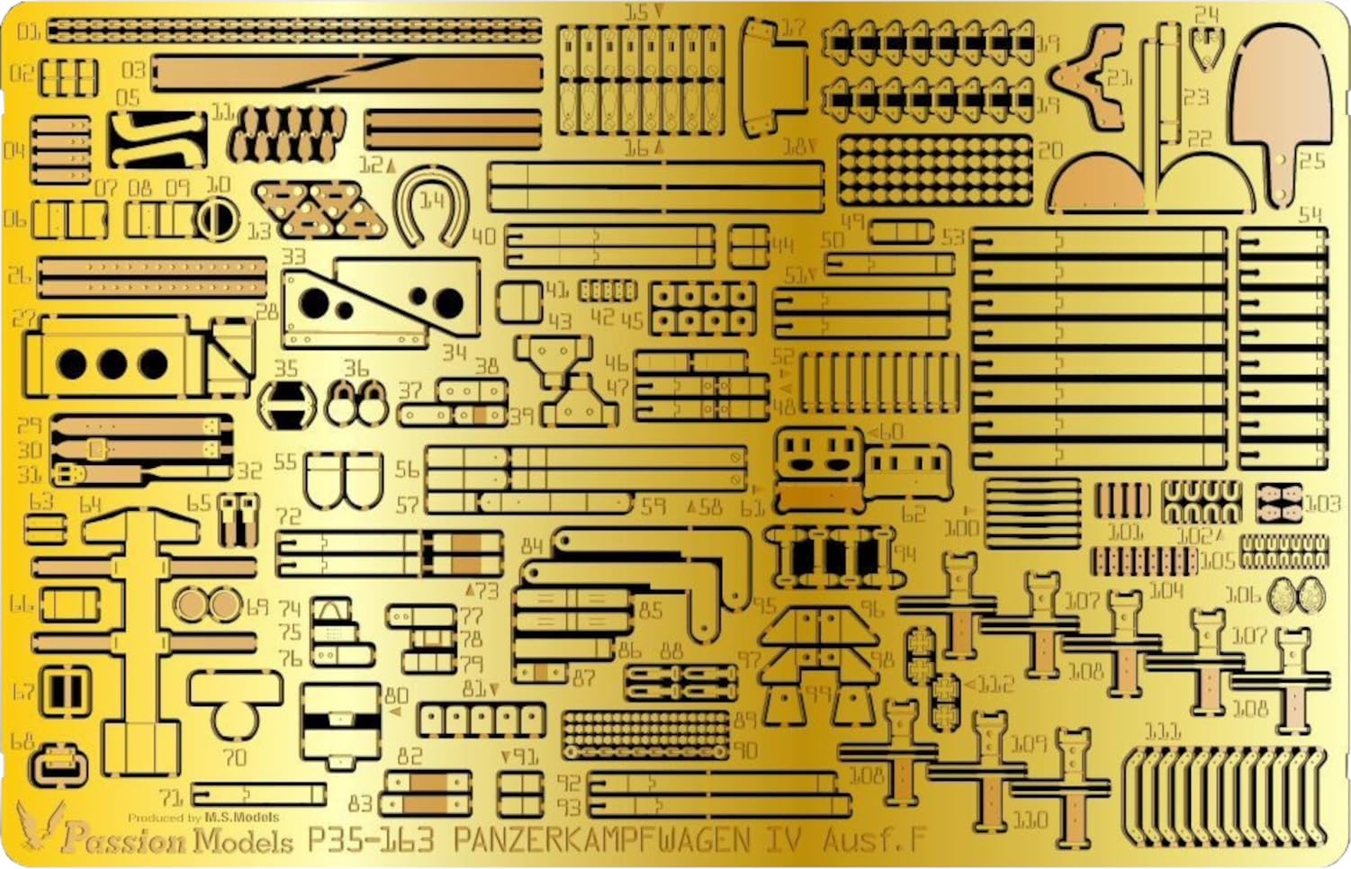 Passion Models 1/35 German IV Tank F Type Etching Set for Model Kits