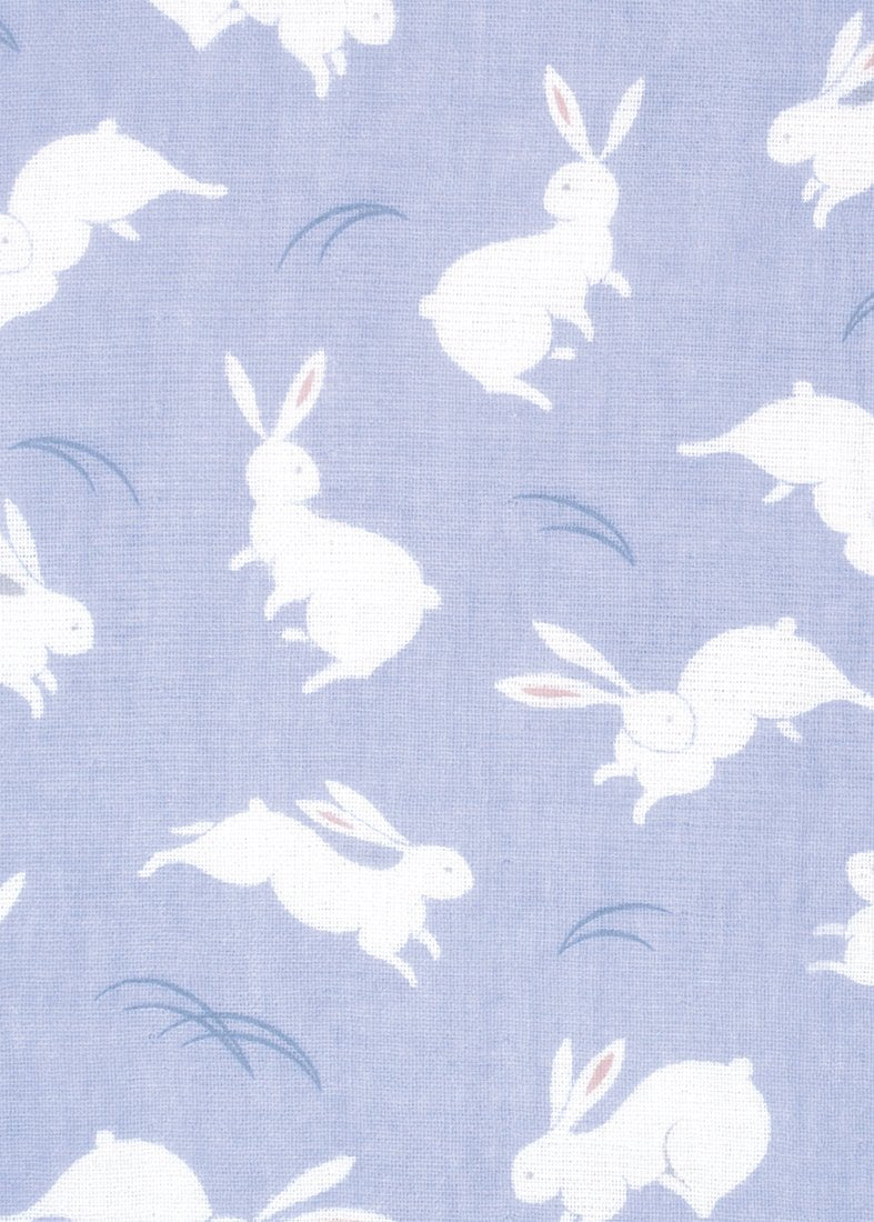 kenema Miyamoto Towel Nadeshiko Multi-Weave Rabbit 34x90cm White
