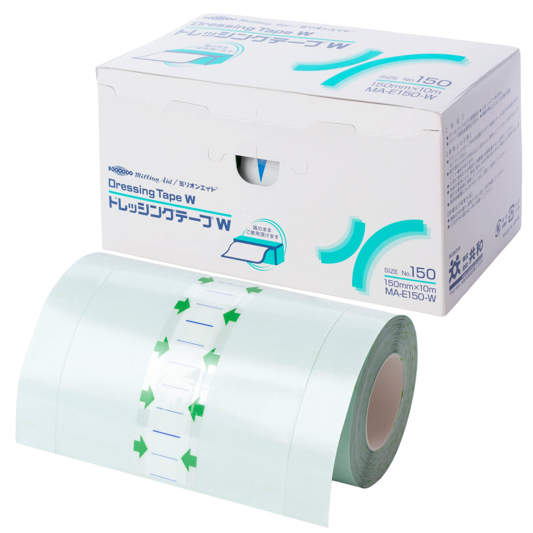 Million Aid Dressing Tape W 150mm x 10m Waterproof Film Roll