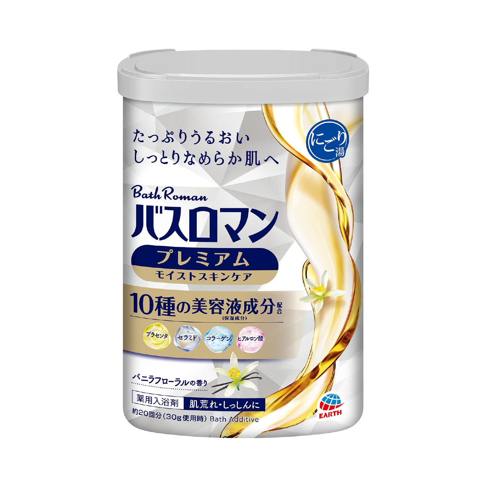 Basuroman Premium Bath Additive Moist Skin Care 600g Vanilla Floral Scent