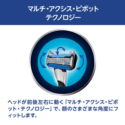 by Amazon 5-Blade Dual Smooth Razor for Men with 8 Replacement Blades