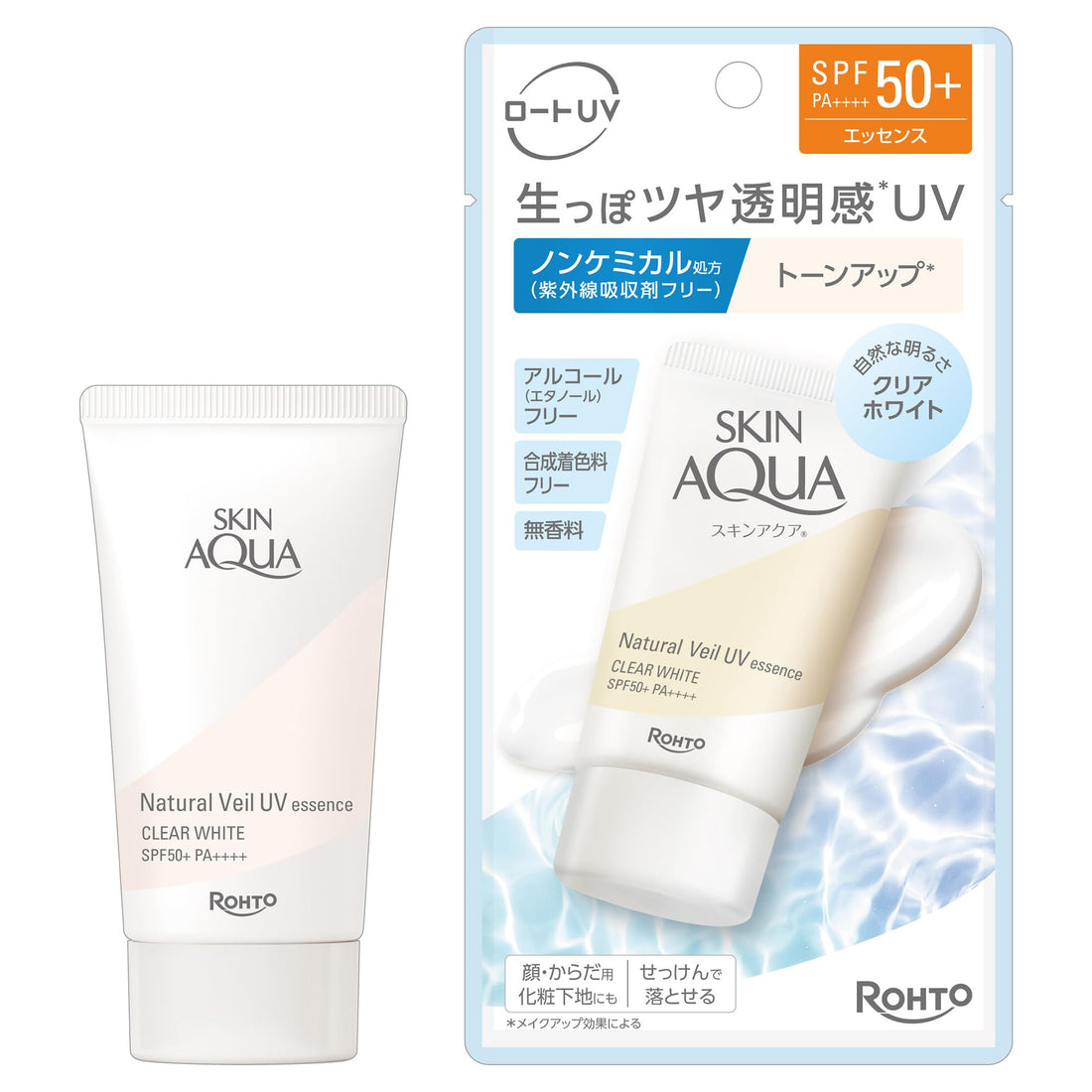 SKIN AQUA Natural Veil UV Essence Clear White 50g Fragrance-Free