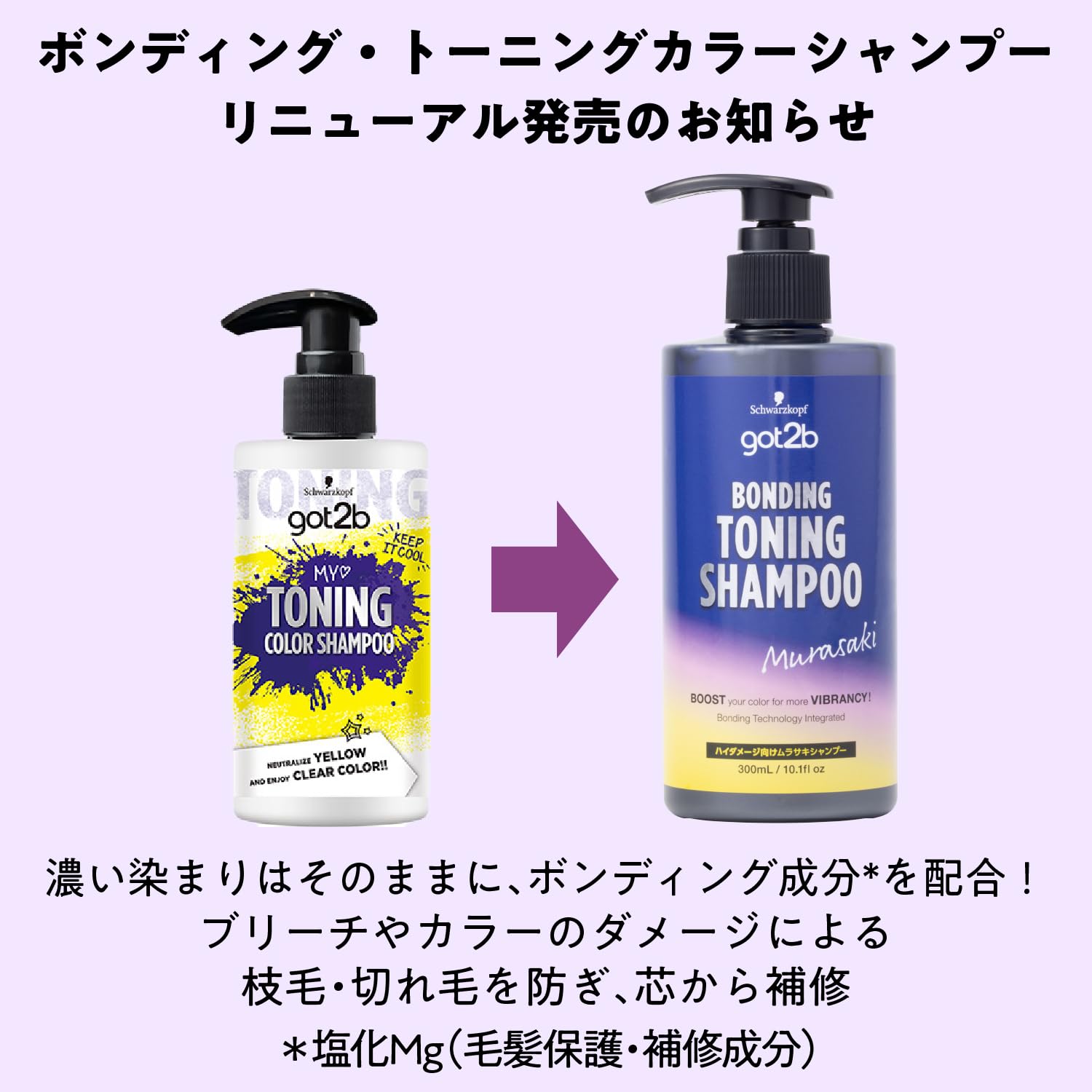 GOT 2B Bonding Toning Color Shampoo for Yellowing 13.5oz