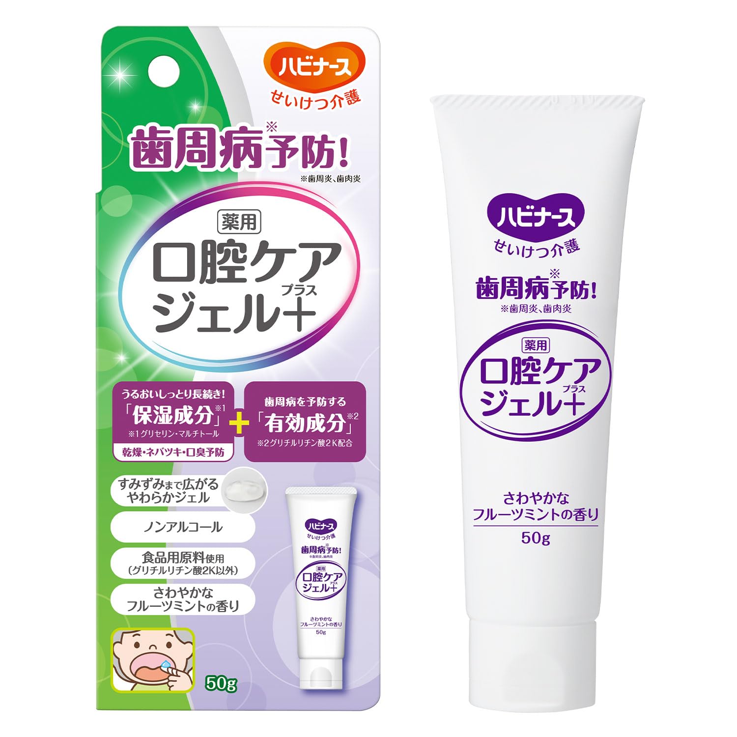 Habinurse Oral Care Gel Plus Fruity Mint Scent 50g
