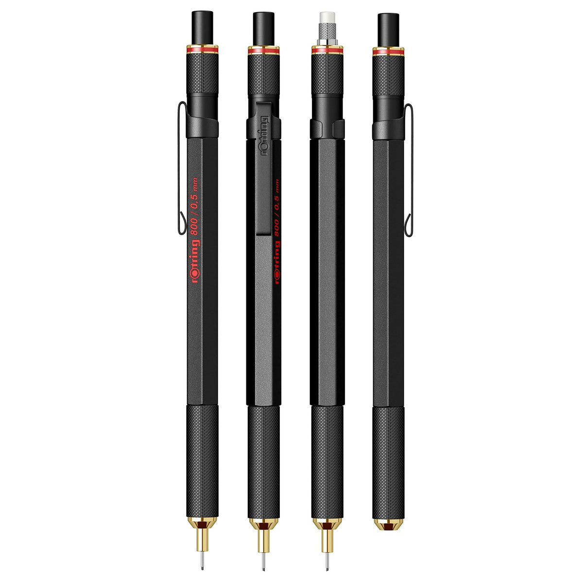 Rotring 800 Black Mechanical Pencil 0.5mm with Rotating Knock Mechanism