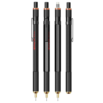 Rotring 800 Black Mechanical Pencil 0.5mm with Rotating Knock Mechanism