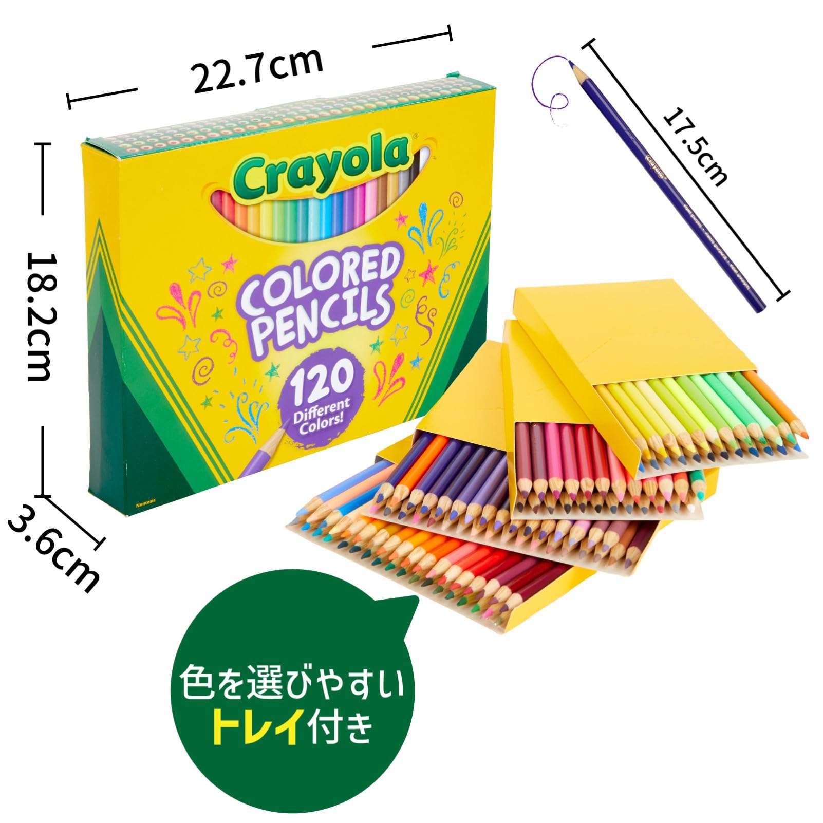 CRAYOLA Vibrant Colored Pencils Set 120 Count