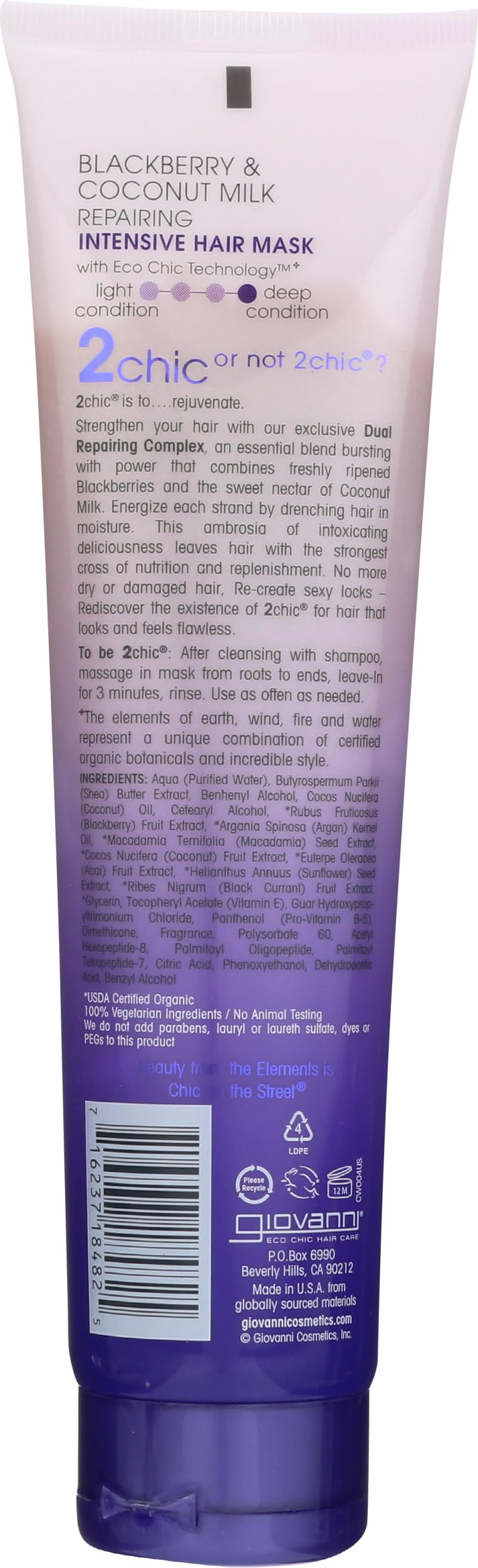 Giovanni 2chic Damage Hair Mask 150mL for Intensive Moisture and Repair