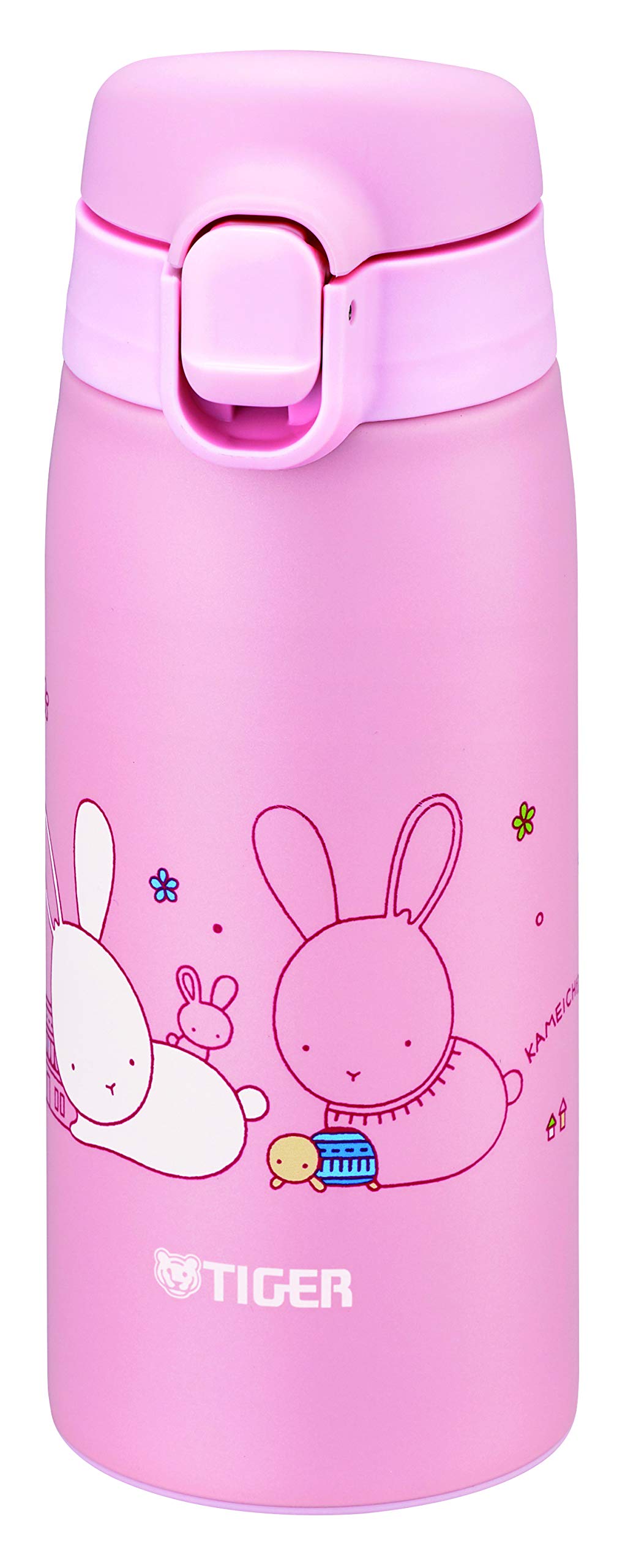 TIGER Stainless Steel Water Bottle 350ml Lightweight One-Touch Design