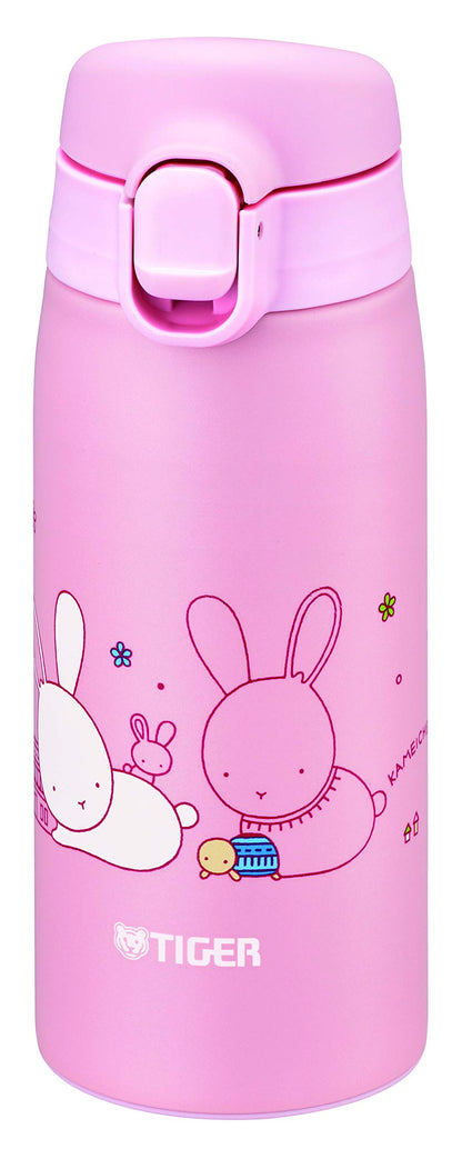 TIGER Stainless Steel Water Bottle 350ml Lightweight One-Touch Design