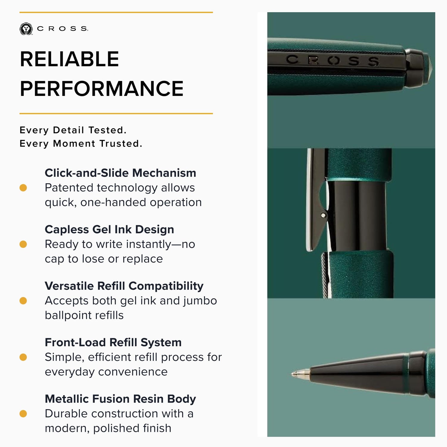 Cross Edge Ballpoint Pen Matte Green Lacquer
