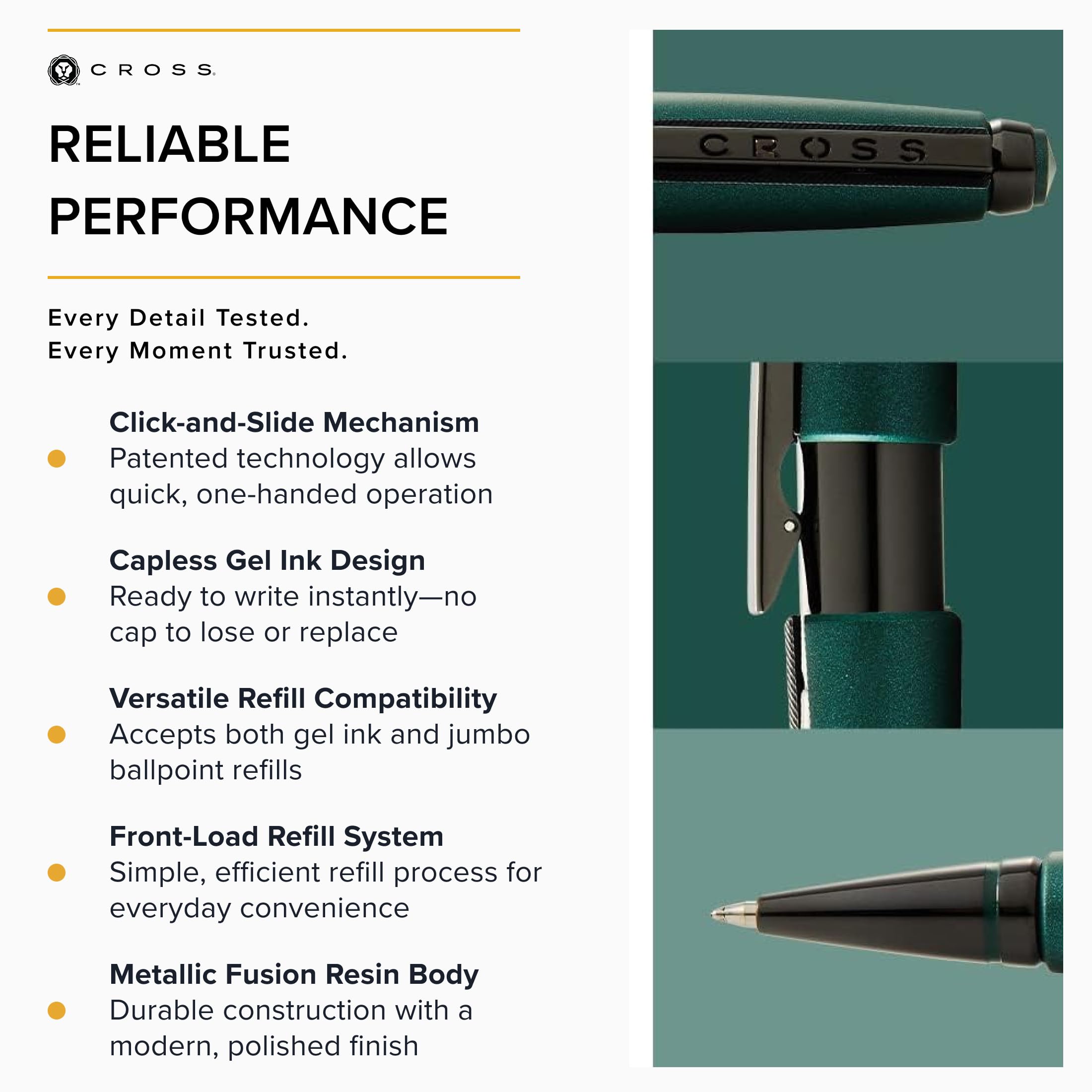 Cross Edge Ballpoint Pen Matte Green Lacquer
