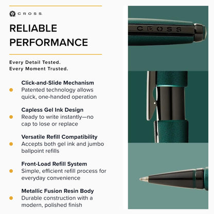 Cross Edge Ballpoint Pen Matte Green Lacquer